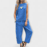 Jennifer - Uvolněný bavlněno-lněný outfit