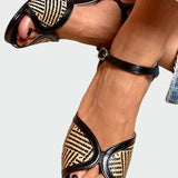 Sára Elegantní Ručněpletené Sandály Přezkou Pohodlné