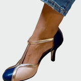 Anna Elegantní RetroSandály StředníPodpatekTPáskem