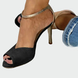 Karolína Elegantní Sandál Delikátní Metalický Řemínek