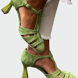 Sára Elegantní Platformové Blocové Podpatky Řemínkové