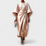 Luxusní saténové maxi šaty s leskem