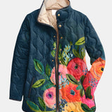 Amaya | Vintage květinový prošívaný kabát