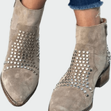 Magdaléna Elegantní Westernové Kotníkové Boty Cvočky