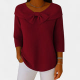 Alenka – Ženský pletený svetr s mašlí