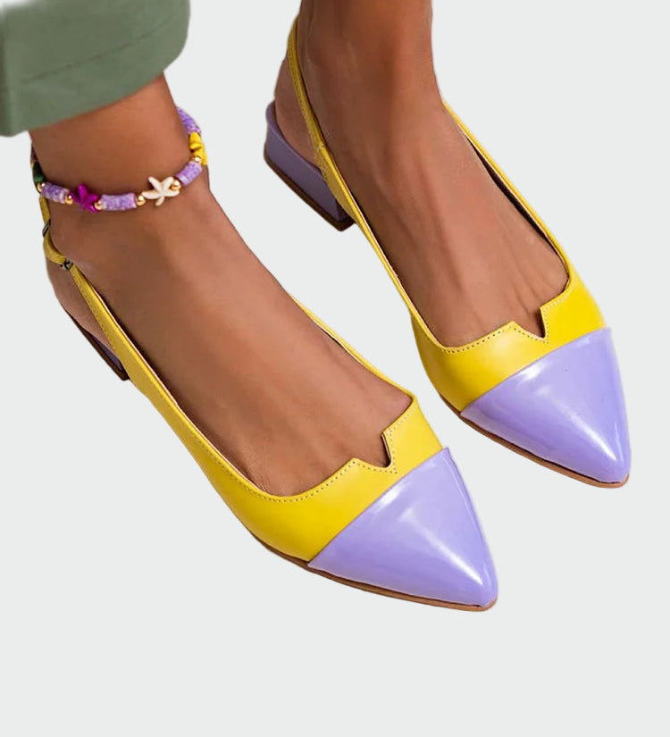 Karolína Elegantní Špičaté Balerínky Zadním Páskem