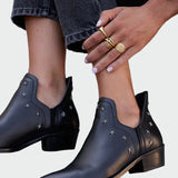 Věnceslava Sofistikovaná Kotníkové Boty Kovové Hvězdy