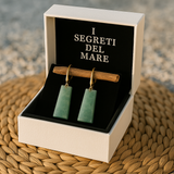 Eliora | Smaragdově zelené aqua náušnice