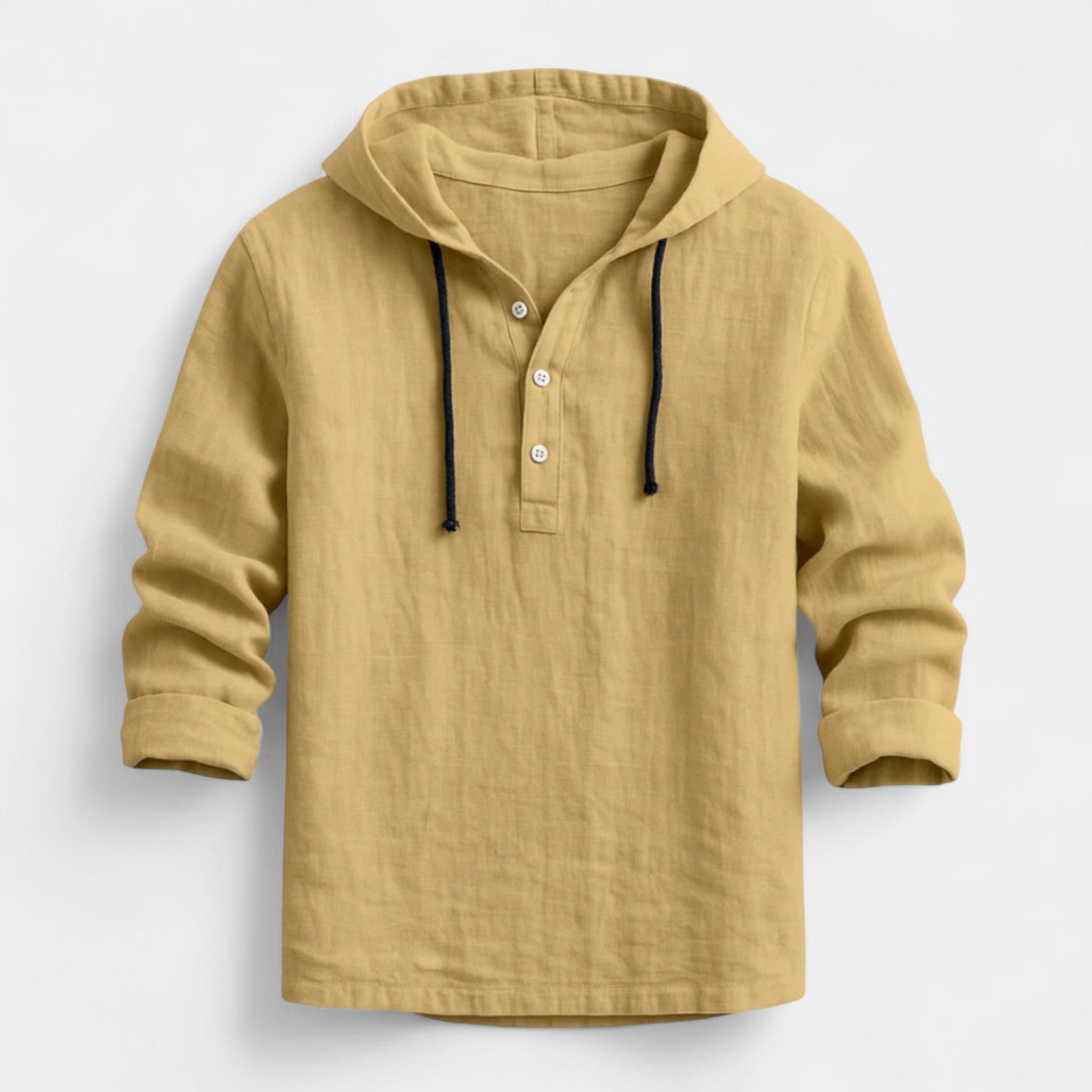 Adam – Lněná košile s kapucí