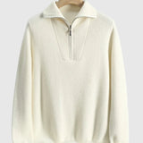 Libuše- Camisola Portofino z kašmíru s polovičním zipem