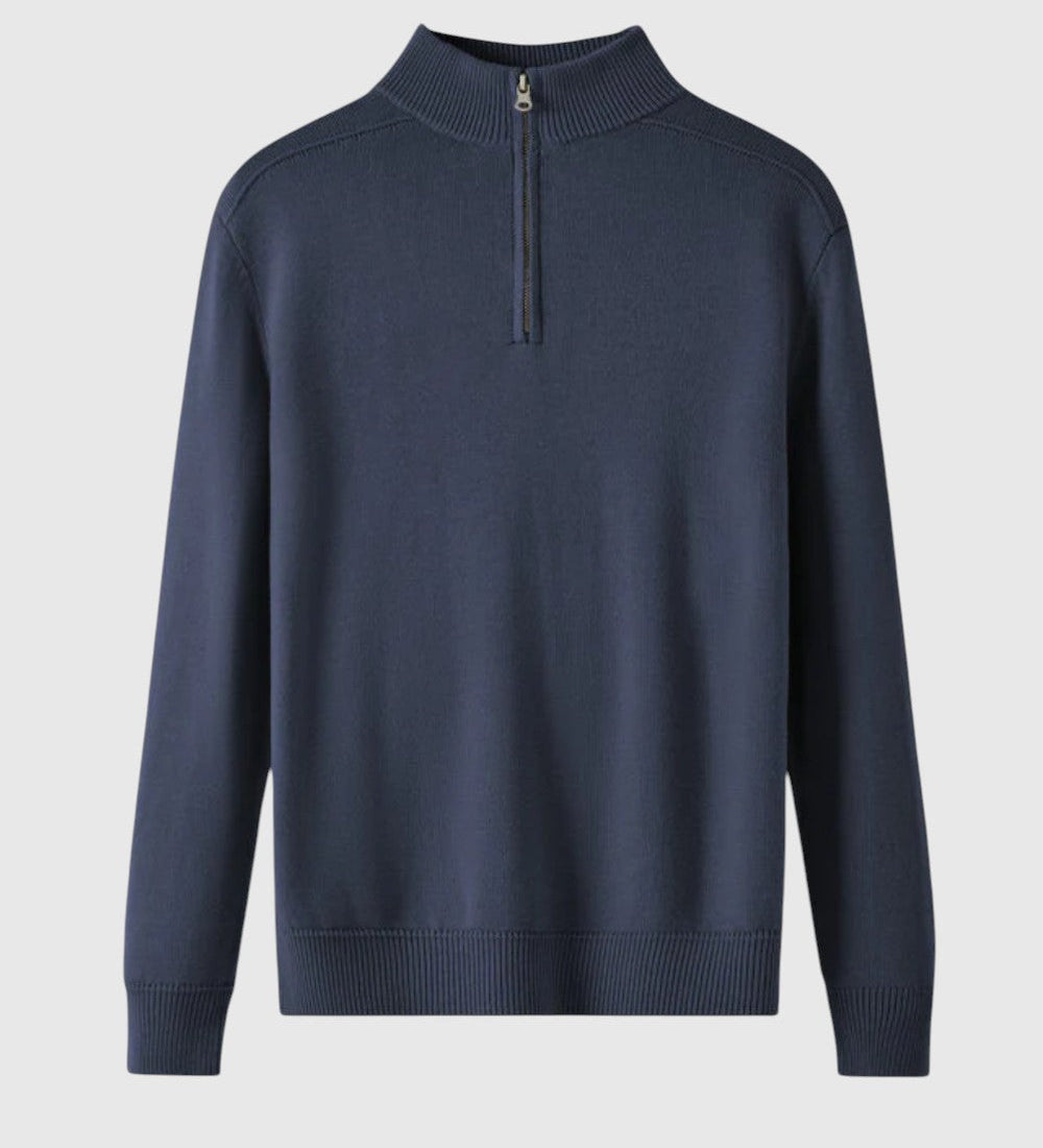 Libuše- Svetr s zipem z merino vlny Capri