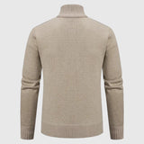 Jakub – Pletený svetr na zip s vysokým límcem