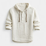 Adam – Lněná košile s kapucí