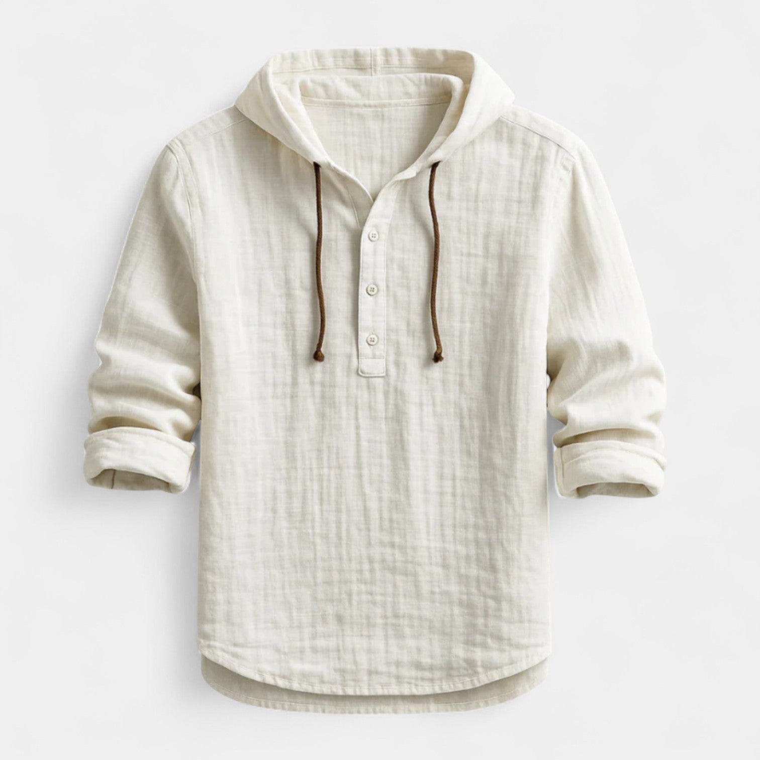 Adam – Lněná košile s kapucí