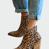 Lucie Elegantní Kovbojské Kozačky Podpatkem Moderní