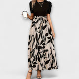 Luna - Letní šaty s květinovým vzorem a kulatým výstřihem