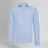 Lněná Pop-over Košile - Světle Modrá