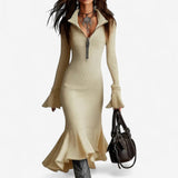 Maud™ Šaty s Zipem na Límci