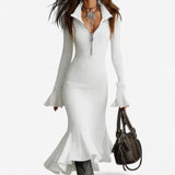 Maud™ Šaty s Zipem na Límci