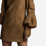 Tania™ Mini Šaty s Vysokým Límcem