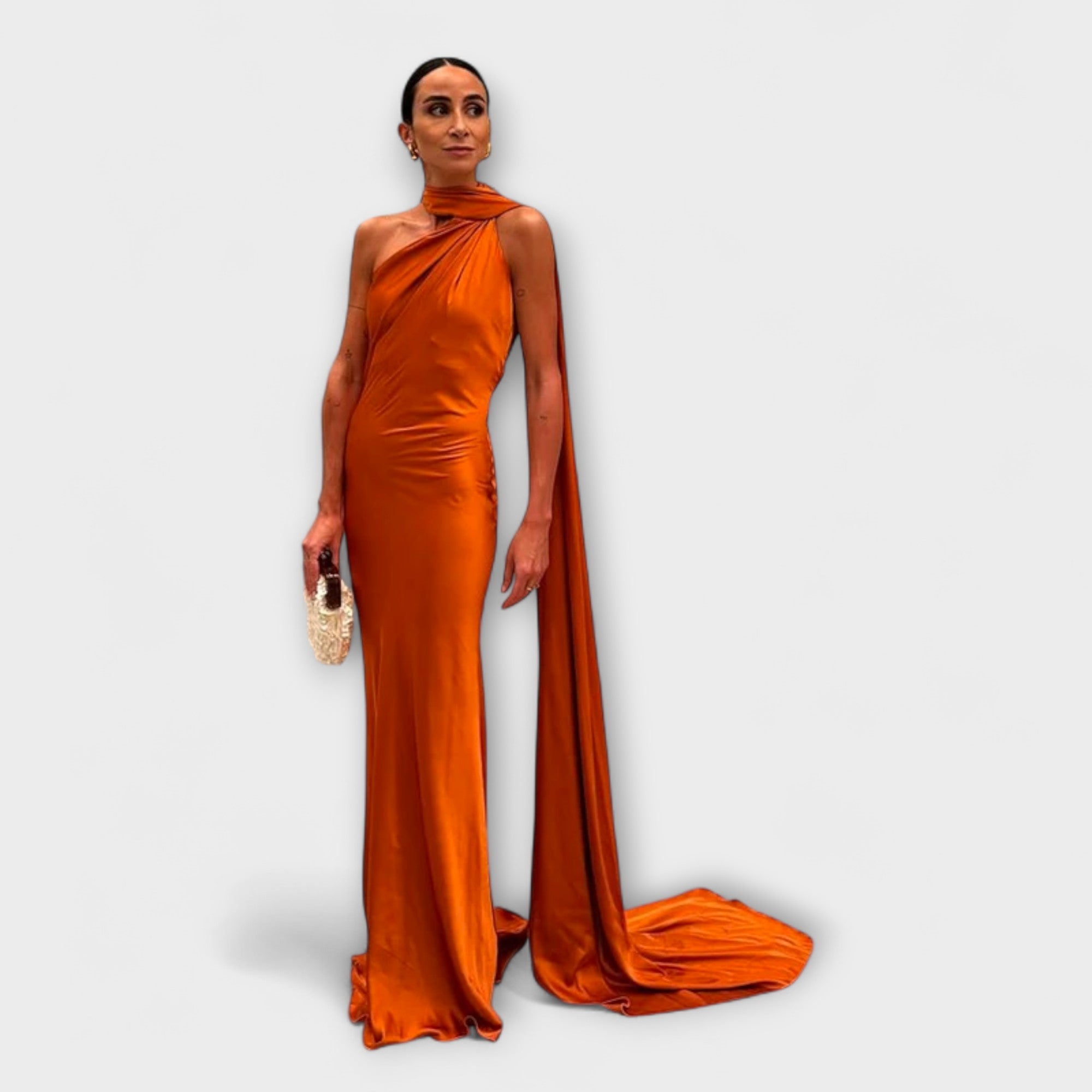 Chic Maxi šaty s odhalenými rameny a zavazováním za krk