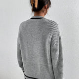 Marina | Pruhovaný pletený svetr s waffle vzorem