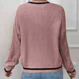 Marina | Pruhovaný pletený svetr s waffle vzorem