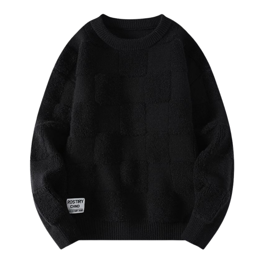 Unikátní Svetr s Kostkovaným Vzorem