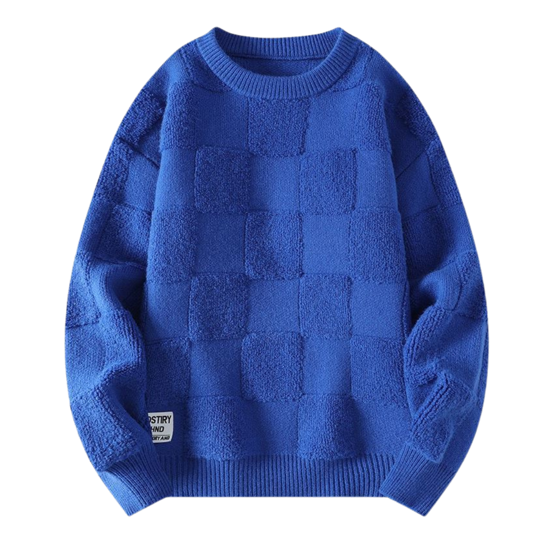 Unikátní Svetr s Kostkovaným Vzorem