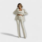 Selina - Stylový 3dílný set (Sako, Top, Kalhoty)