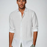 Esenciální Lněná Košile - Bílá