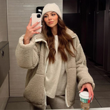 Karla – Měkký teddy kabát