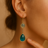 Calista | Náušnice s modrými drahokamy