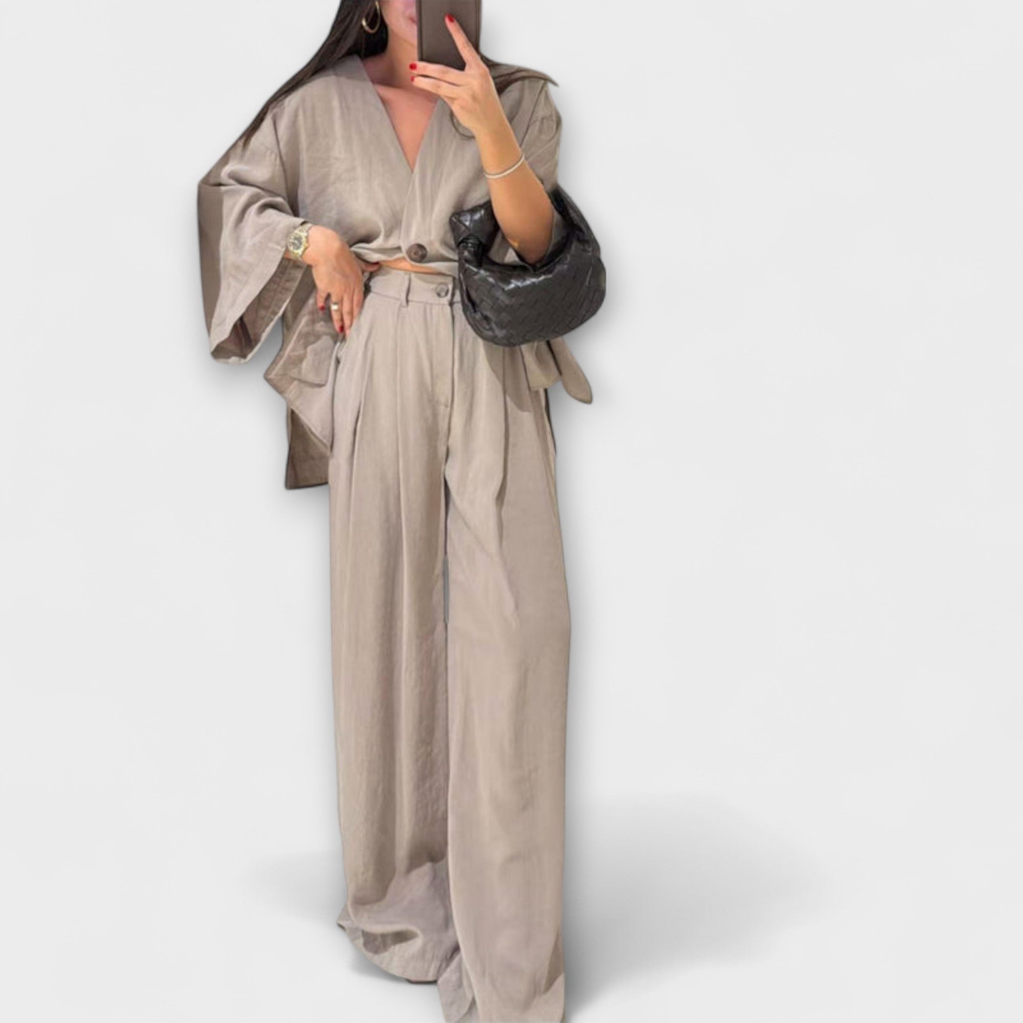 Jacqueline - Dvouvrstvý top a kalhoty