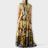 Amara - Šaty s plisováním a zvířecím potiskem