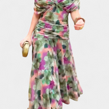 Eryzziah – Elegantní šaty s květinovým potiskem