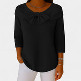 Alenka – Ženský pletený svetr s mašlí