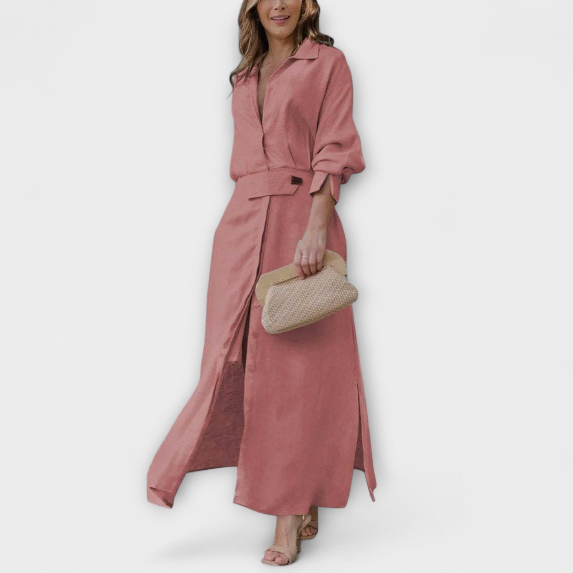 Jeanette - Maxi šaty s výstřihem do V