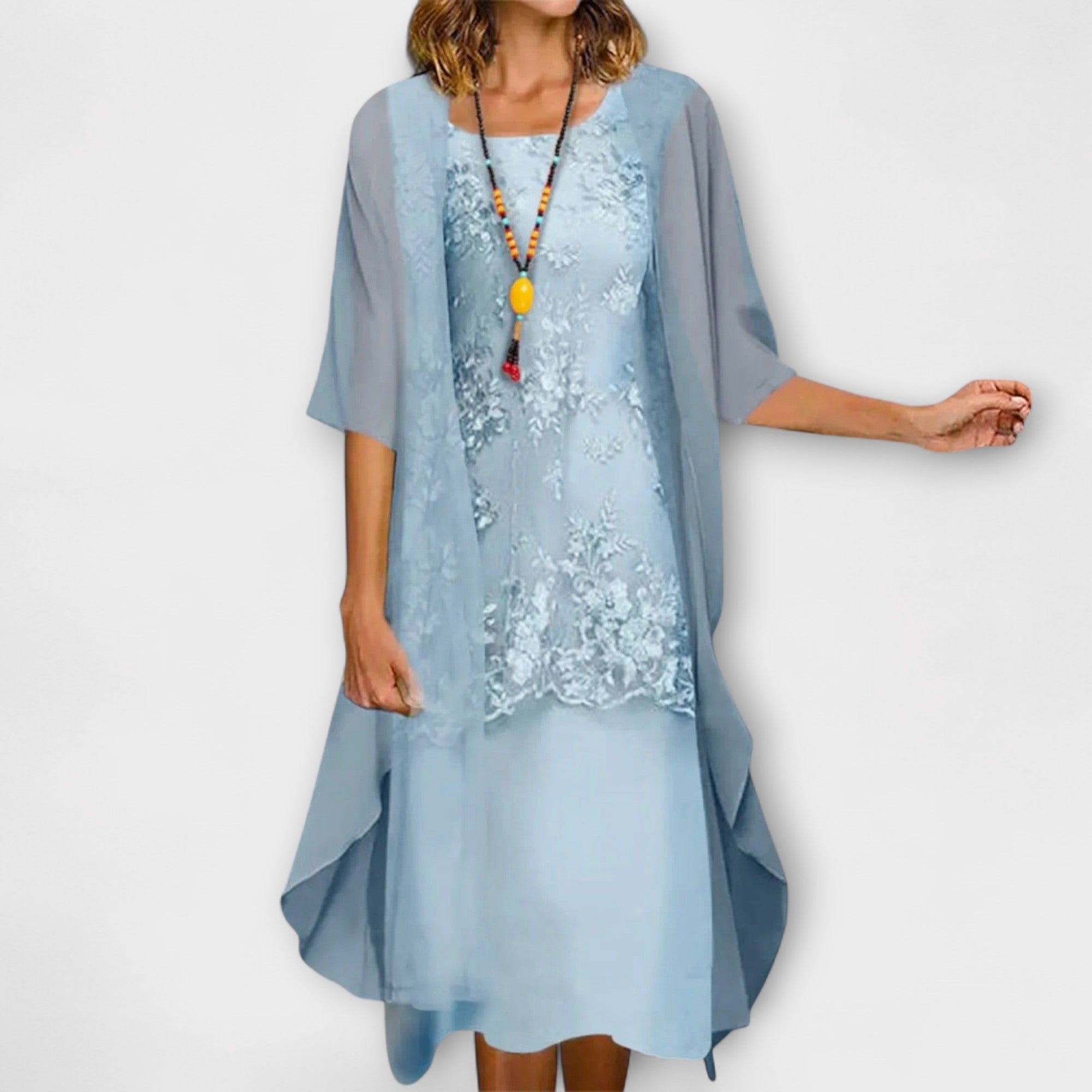 Danielle - Elegantní Dvoudílné Šifónové Šaty